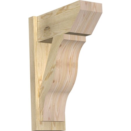 Ekena Millwork Funston Slat Rough Sawn Outlooker, Douglas Fir, 8"W x 18"D x 26"H OUT08X18X26FST06RDF